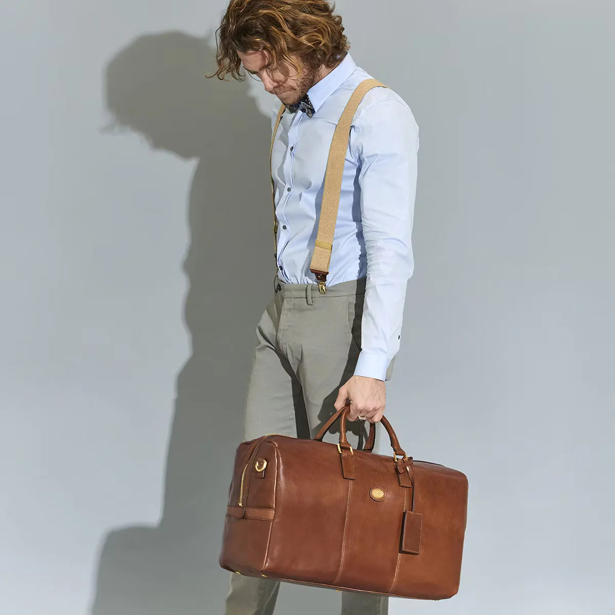 The Bridge Leather Travel Duffle Bag