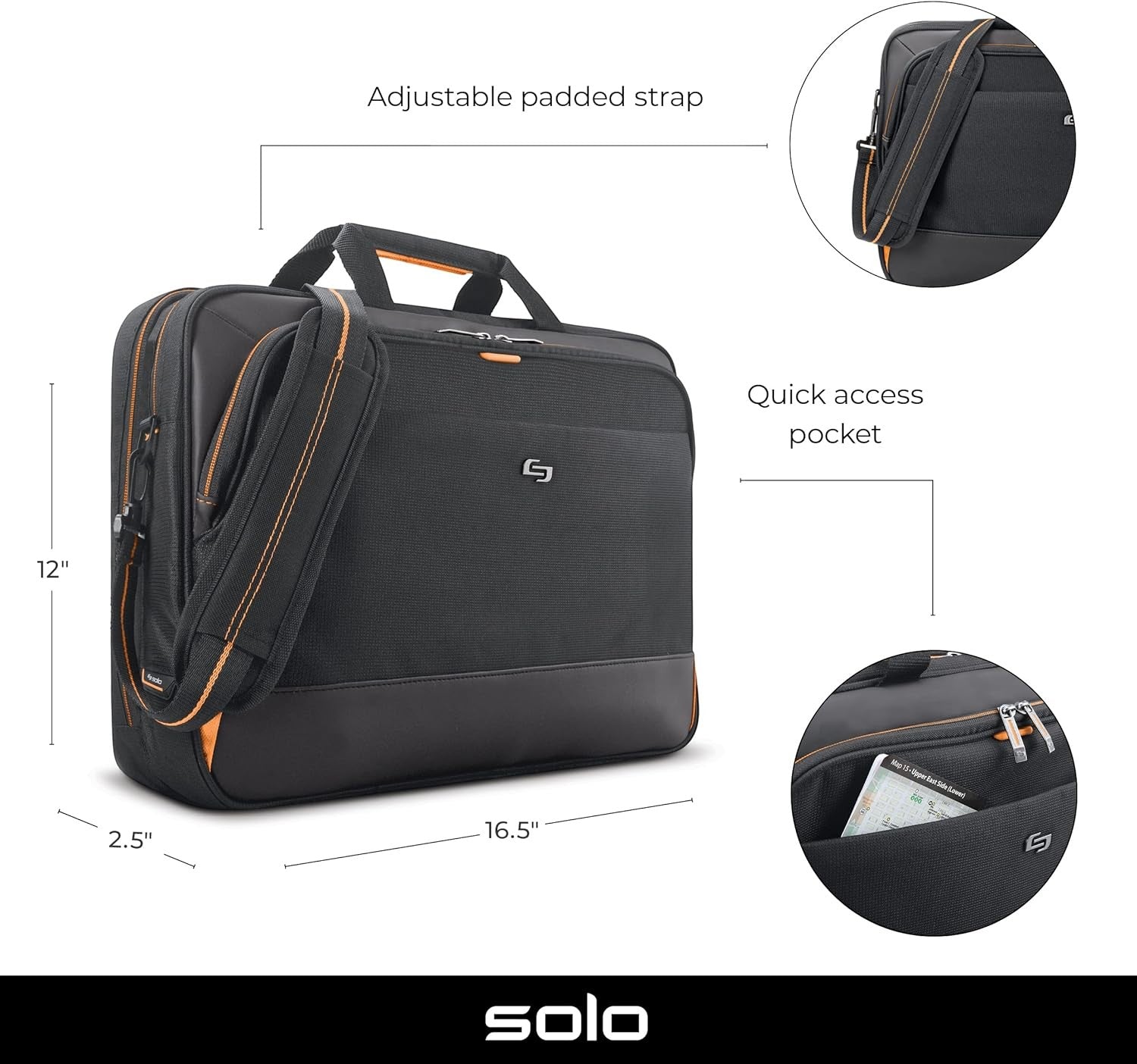 SOLO 17.3" Laptop Ultra Multicase, Black