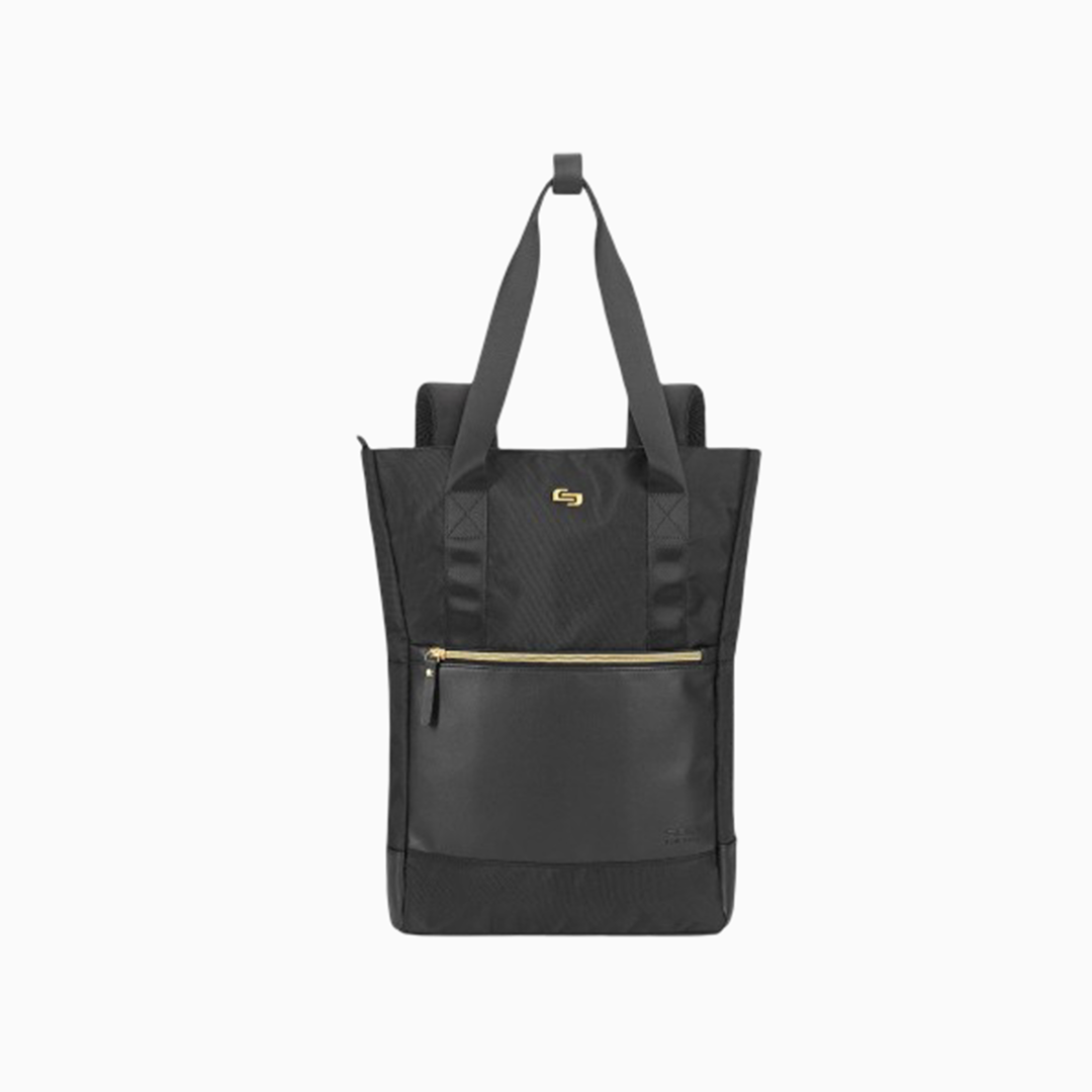Solo Parker Hybrid 15.6 Inch Laptop Backpack Tote, Black