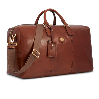 The Bridge Leather Travel Duffle Bag